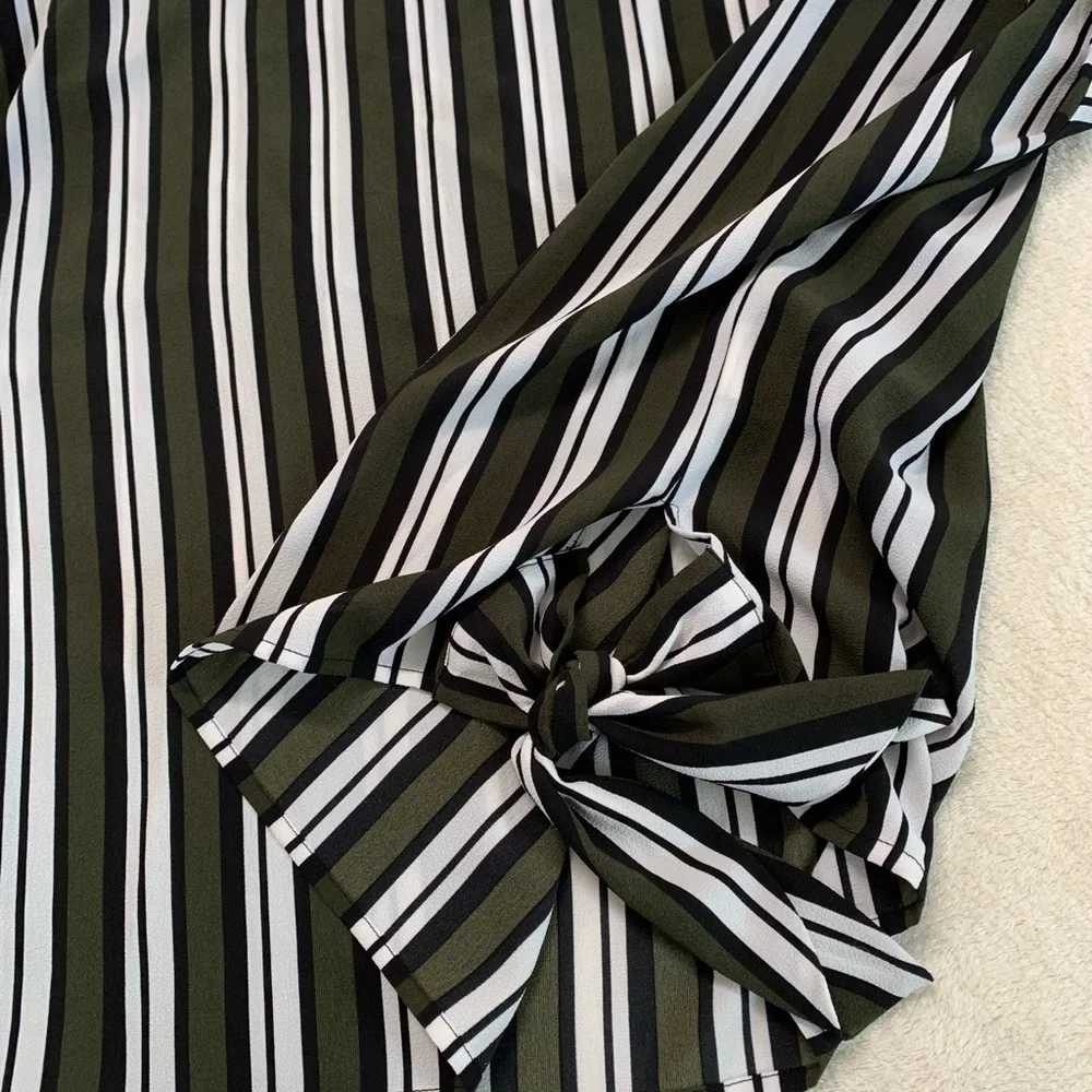 Michael Kors Multicolored Stripes Blouse Size Medium